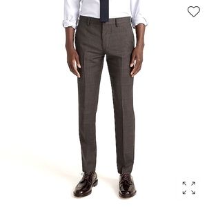 J. CREW Ludlow Slim Fit Four-Season Italian Wool Suit Pant in Charcoal Gray